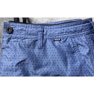 Mens Hurley Mens Shorts Size 36 Chino Flat Front Zip & Drawstring Blue